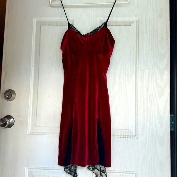 shein red lace dress SHEIN BAE Sexy Wine Red Lace Sheer Long Sleeve RibbonDress, Suitable For Club, Date Night, Holiday Party Wear,Party Dress